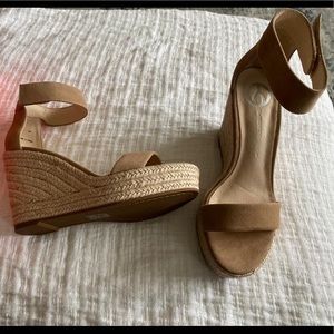 Nude Wedge Espredrille Sandals